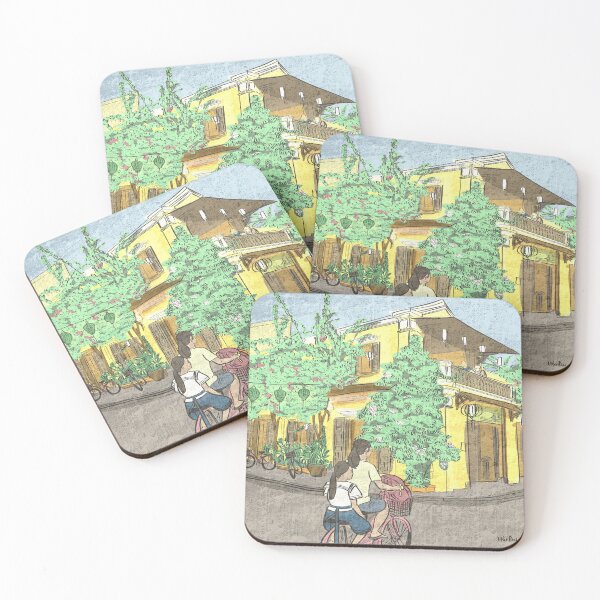 Item preview, Hoi An street scene colorful illustration designed and sold by NaliniLe.