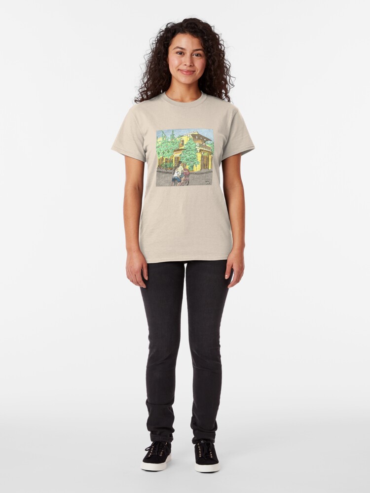 Alternate view of Hoi An street scene illustration Classic T-Shirt