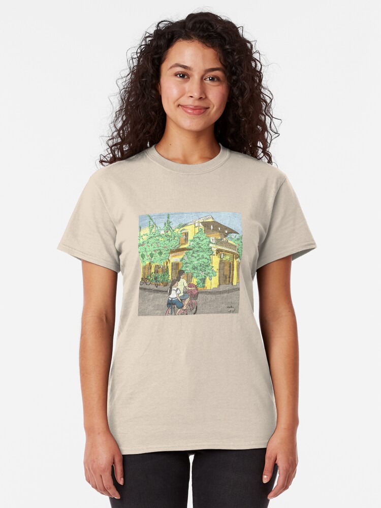 Alternate view of Hoi An street scene illustration Classic T-Shirt