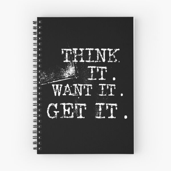 Item preview, Think it want it get it typography text art quote by Word Fandom - wordfandom designed and sold by Kerry Pritchard.