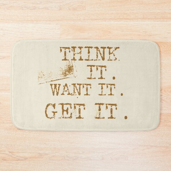 Item preview, Think it want it get it typography text art quote by Word Fandom - wordfandom designed and sold by Kerry Pritchard.