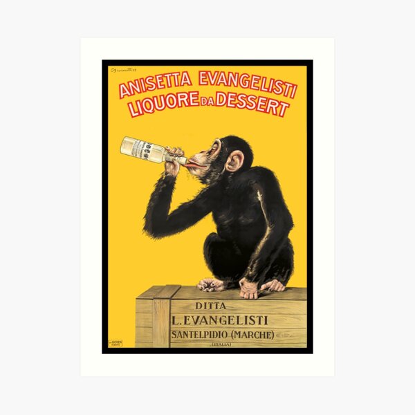 1925 Anisetta Evangelista Italian Advertising Poster Art Print