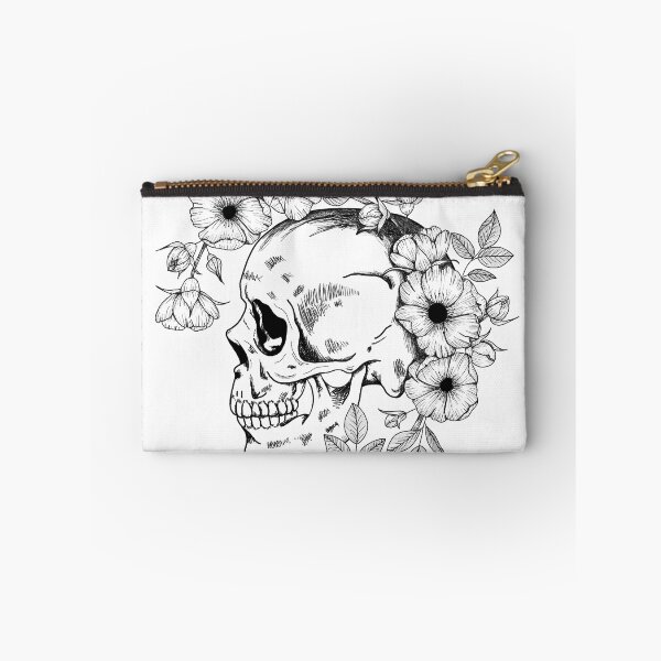 Item preview, Skull with Wild Flowers designed and sold by stitchasylum.