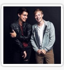 sam and colby Sticker