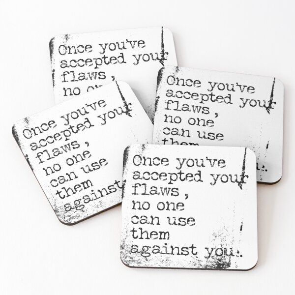 Item preview, Once you’ve accepted your flaws no one can use them against you typography text art quote by Word Fandom - wordfandom designed and sold by Kerry Pritchard.