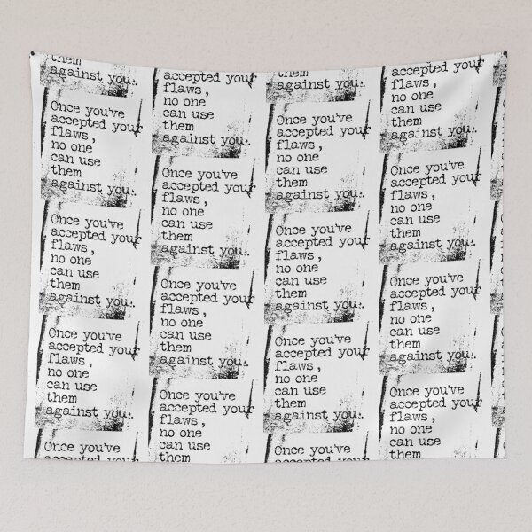 Item preview, Once you’ve accepted your flaws no one can use them against you typography text art quote by Word Fandom - wordfandom designed and sold by Kerry Pritchard.