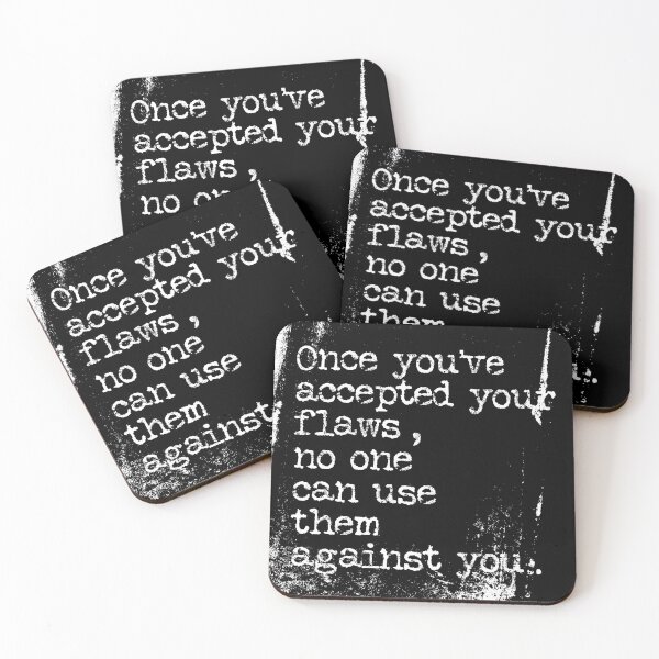Item preview, Once you’ve accepted your flaws no one can use them against you typography text art quote by Word Fandom - wordfandom designed and sold by Kerry Pritchard.