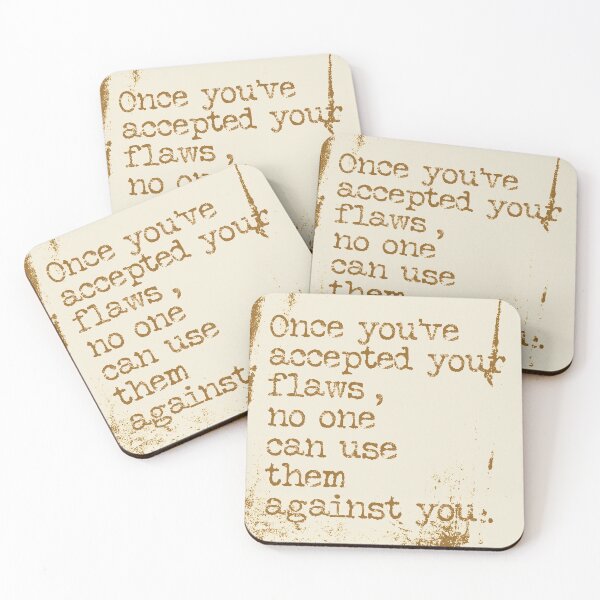 Item preview, Once you’ve accepted your flaws no one can use them against you typography text art quote by Word Fandom - wordfandom designed and sold by Kerry Pritchard.