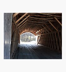 Inside Covered Bridge Photographic Print