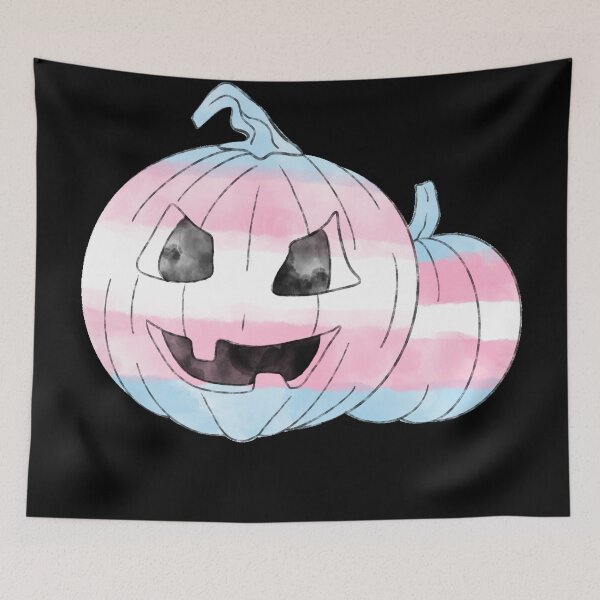 Artikelvorschau, Trans Flag Kürbisse entworfen und verkauft von stitchasylum.