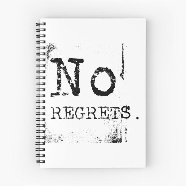 Item preview, No regrets typography text art quote by Word Fandom - wordfandom designed and sold by Kerry Pritchard.