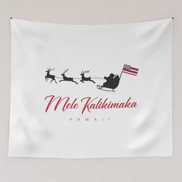 Item preview, Mele Kalikimaka Christmas Santa Hawaiian flag Holidays designed and sold by alohagiftbox.