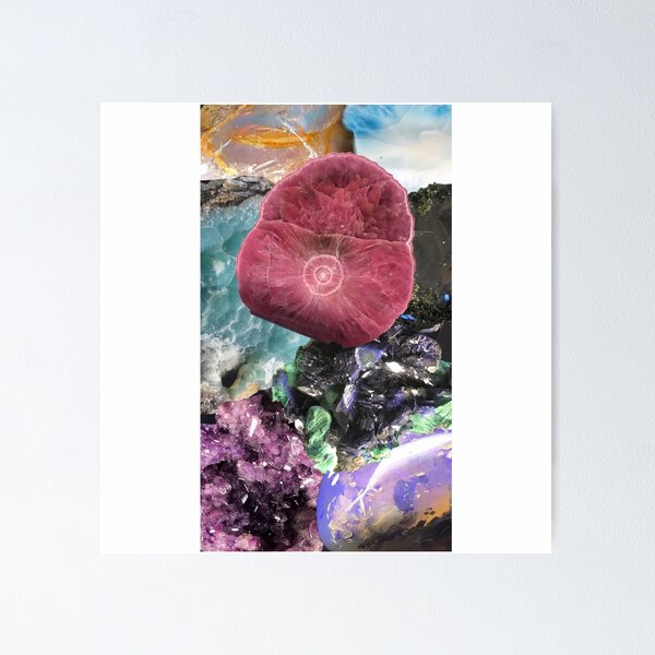 Item preview, Crystals and Gemstones collage print designed and sold by Sophiestevenz.