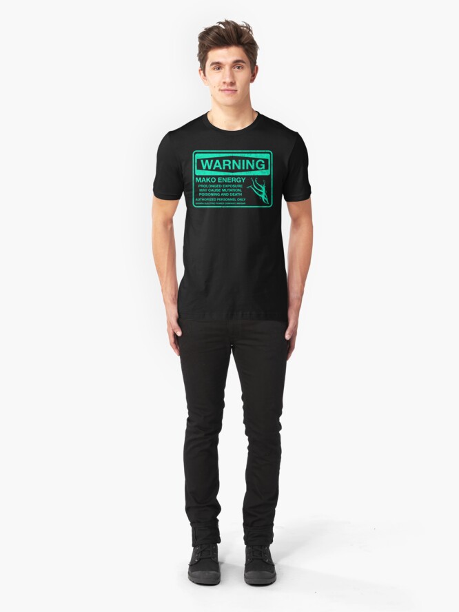 Alternate view of Warning: Mako Energy Slim Fit T-Shirt