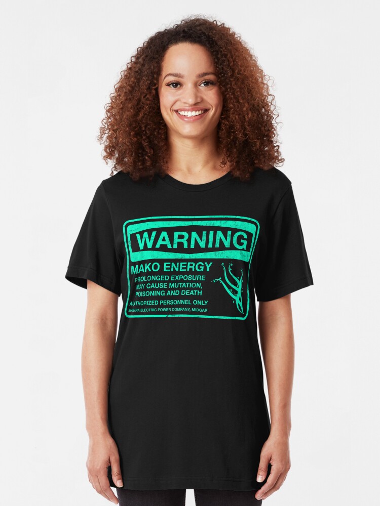 Alternate view of Warning: Mako Energy Slim Fit T-Shirt