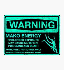 Warning: Mako Energy Photographic Print