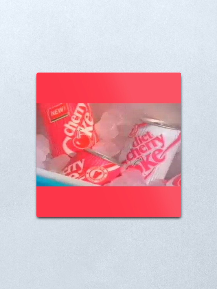 Cherry Coke 80er Jahre Werbung Metallbild Von Ammobank Redbubble