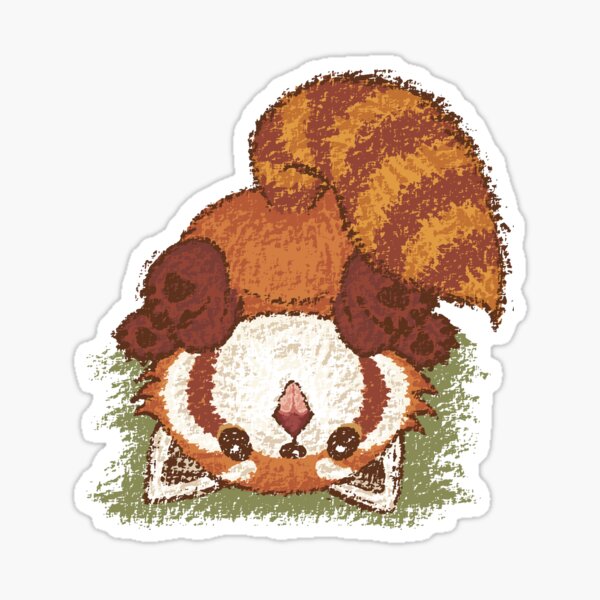 Red panda Turn over Sticker