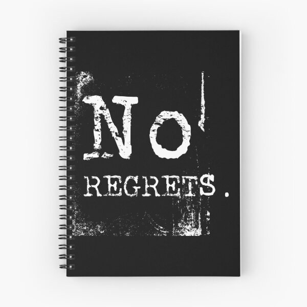 Item preview, No regrets typography text art quote by Word Fandom - wordfandom designed and sold by Kerry Pritchard.