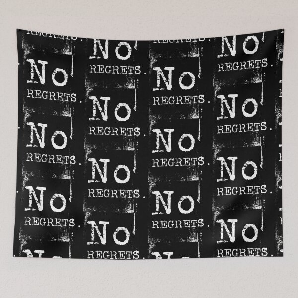 Item preview, No regrets typography text art quote by Word Fandom - wordfandom designed and sold by Kerry Pritchard.
