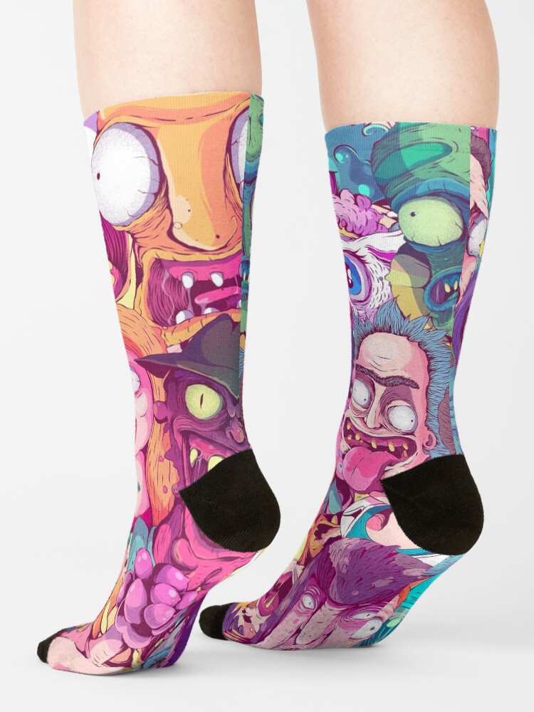 Alternate view of Rick and Morty - Interdimentional Doodle Socks