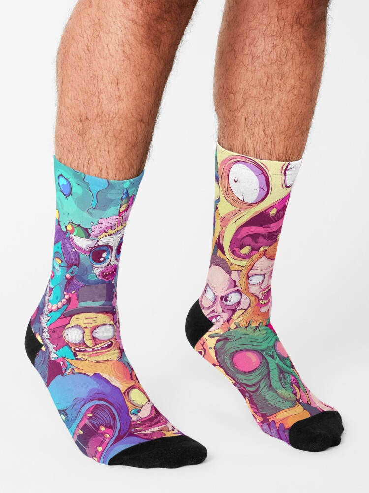 Alternate view of Rick and Morty - Interdimentional Doodle Socks