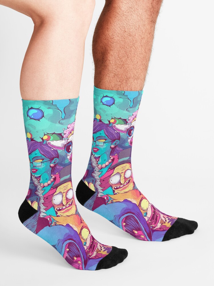 Alternate view of Rick and Morty - Interdimentional Doodle Socks