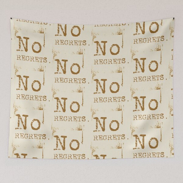 Item preview, No regrets typography text art quote by Word Fandom - wordfandom designed and sold by Kerry Pritchard.