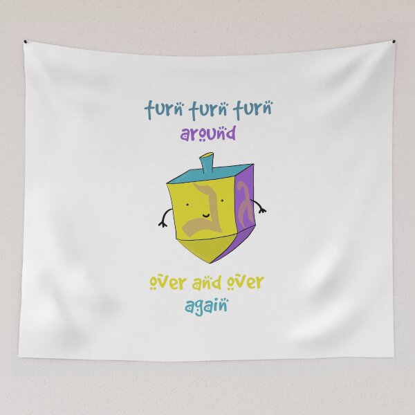Item preview, Hanukkah cartoon funny character dreidl designed and sold by MintSniffArt.