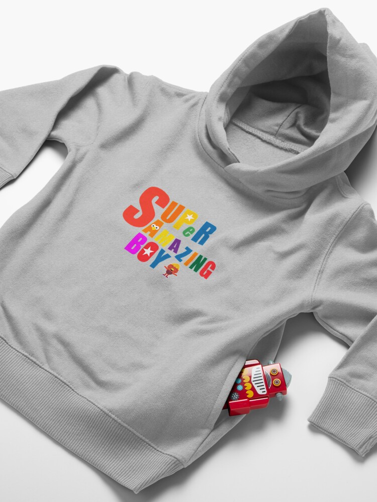 Alternate view of Super Simple Songs Boy - Super Simple Amazing Boy- Best Boy - Love You Amazing Little Boy Toddler Pullover Hoodie