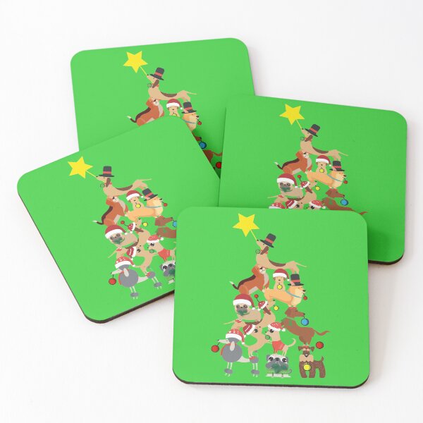 Item preview, dogs merry christmas tree designed and sold by atevern.