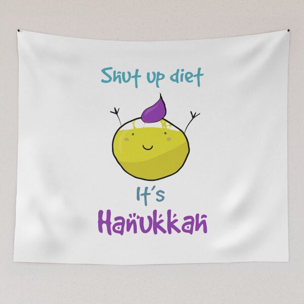 Item preview, Hanukkah cartoon funny character donut Sufganiyah designed and sold by MintSniffArt.