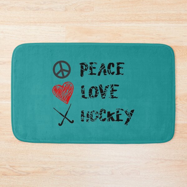 Item preview, Peace, Love & Hockey field hockey player designed and sold by Kalli-design.