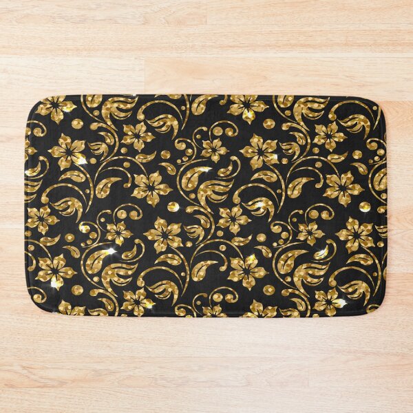 Item preview, Floral gold glitter pattern designed and sold by Chams0609.