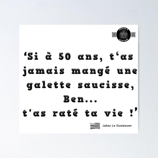 Item preview, t-shirt Breton - If at 50 ... Galette Sausage designed and sold by BreizhLegend.