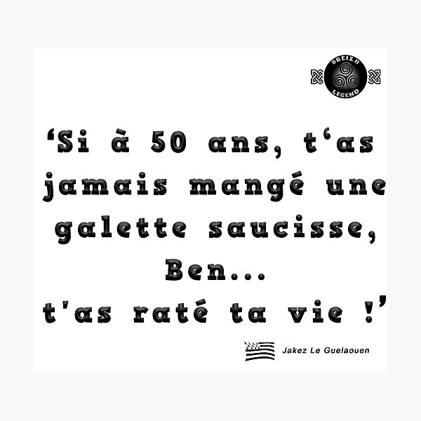 Item preview, t-shirt Breton - If at 50 ... Galette Sausage designed and sold by BreizhLegend.