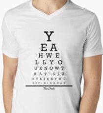 The Big Lebowski Eye Chart Men's V-Neck T-Shirt