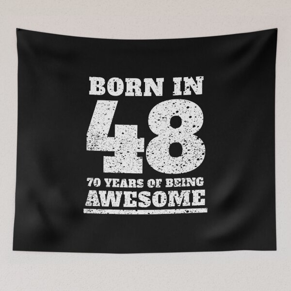 Item preview, 70th Birthday Gift Born 48 Sports Style Distressed designed and sold by LarkDesigns.