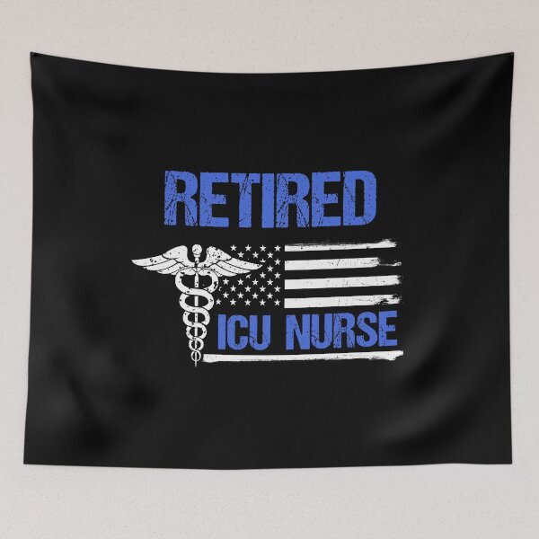 Item preview, Retired ICU Nurse Distressed Flag designed and sold by LarkDesigns.