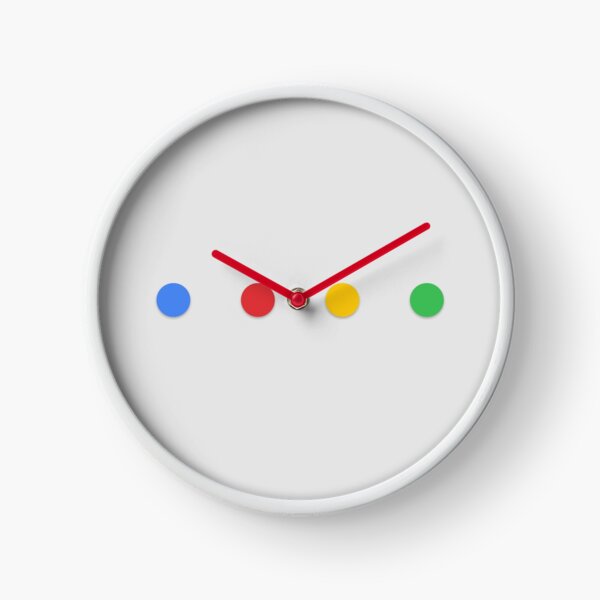 "Hey Google" Clock by Marksman Redbubble