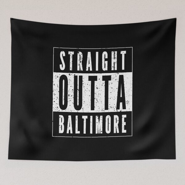 Artikelvorschau, Gerade Outta Baltimore beunruhigter Weinlese-Blick entworfen und verkauft von LarkDesigns.