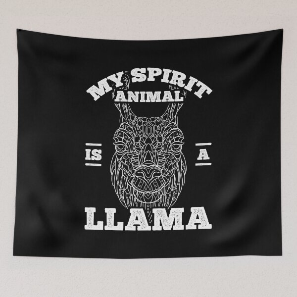 Item preview, My Spirit Animal is a Llama Head Graphic designed and sold by LarkDesigns.