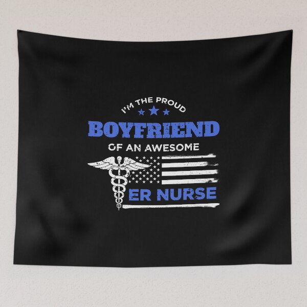 Item preview, Proud ER Nurse Boyfriend Awesome Vintage designed and sold by LarkDesigns.