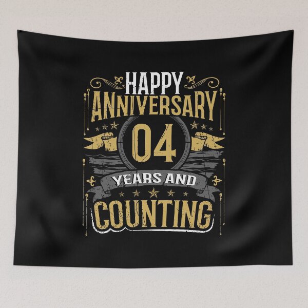 Item preview, Happy Anniversary Gift 4 Years and Counting designed and sold by LarkDesigns.