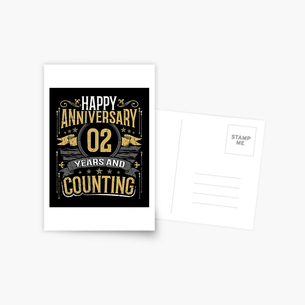 Happy Anniversary Gift 3 Years and Counting Art Board Print for Sale by  LarkDesigns