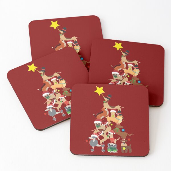 Item preview, dogs merry christmas tree designed and sold by atevern.