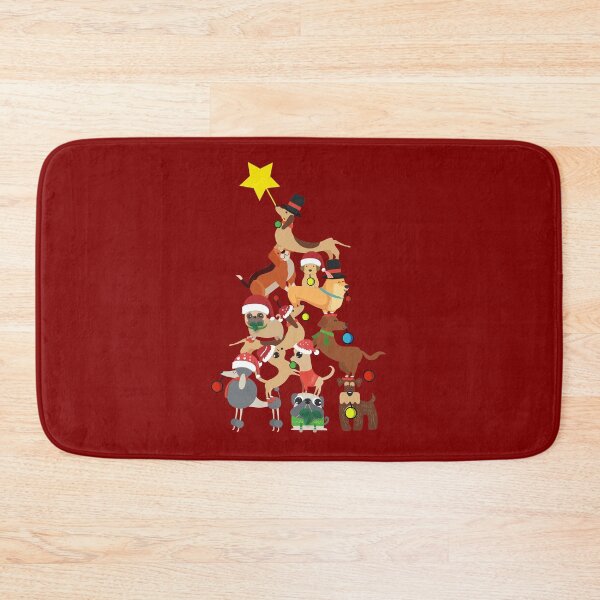 Item preview, dogs merry christmas tree designed and sold by atevern.
