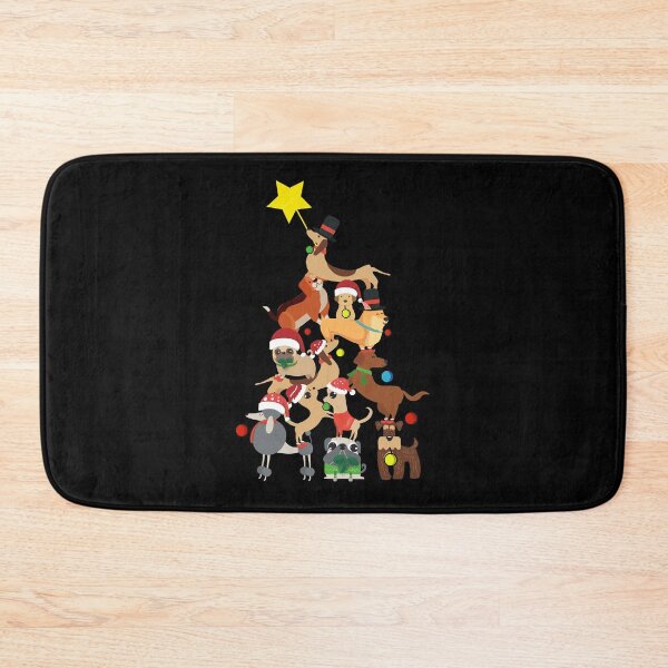 Item preview, dogs merry christmas tree designed and sold by atevern.