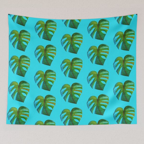 Item preview, Monstera turquoise designed and sold by Rabenkraehe.