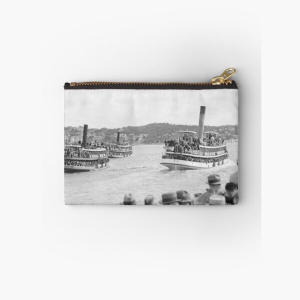 Item preview, Ferries on Sydney Harbour, crowded with spectators for a regatta  c 1938 designed and sold by anmm.